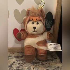 STARBUCKS 2026 BEARISTA KEYCHAIN BEAR- YEAR OF THE HORSE NEW PLUSH BAG CHAIN